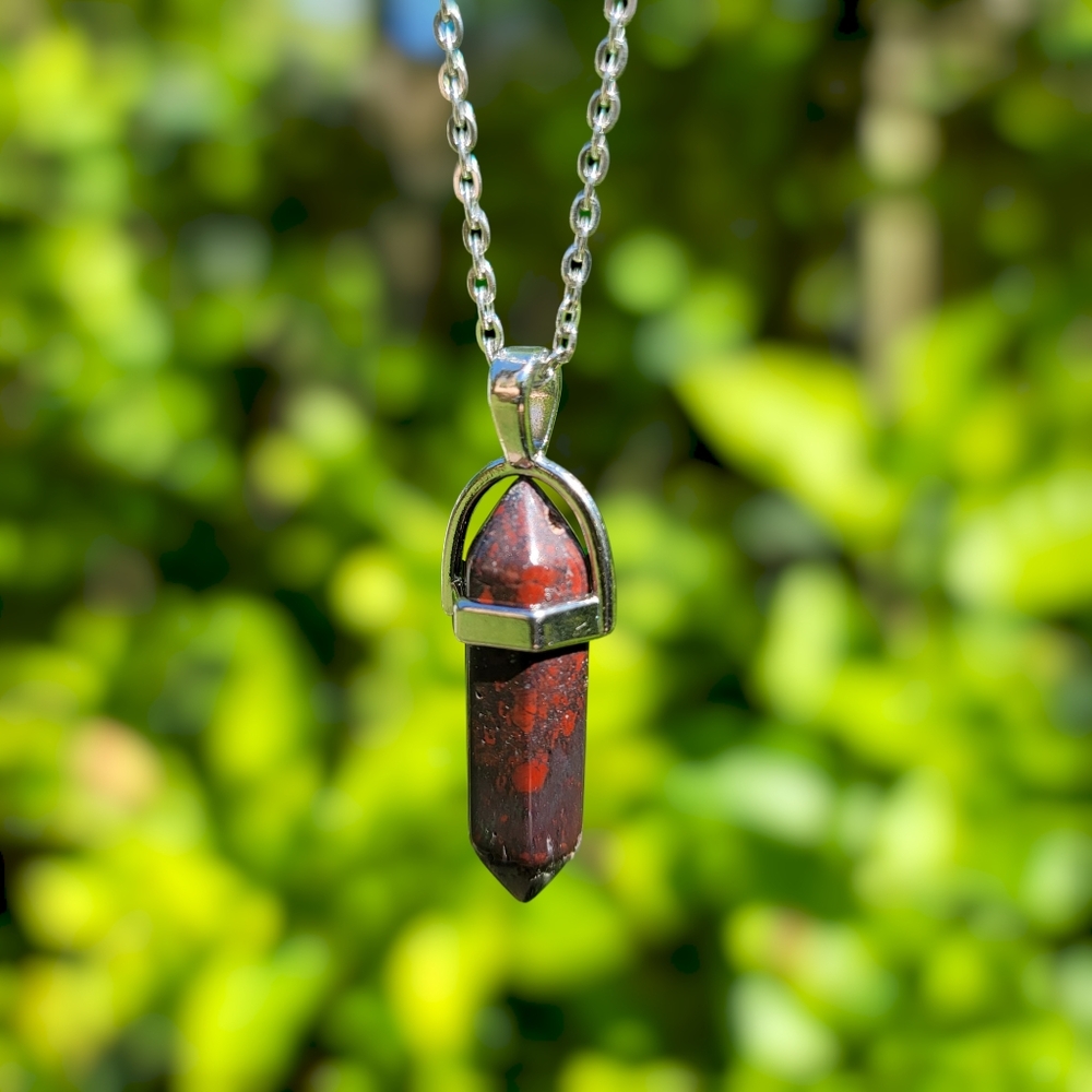Mahogany Obsidian Pendant Necklace